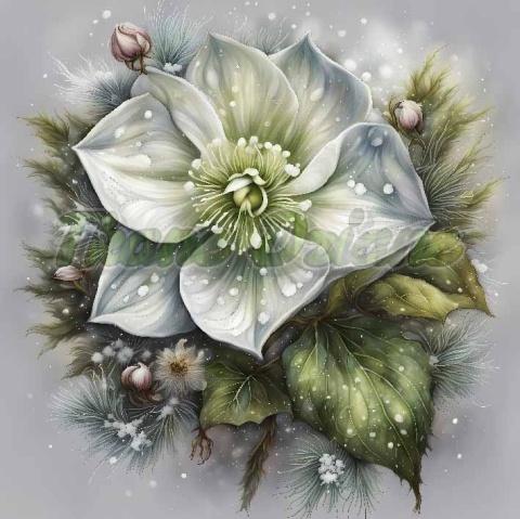 PANEL DRUKOWANY ŚWIĄTECZNE KWIATY NR 9