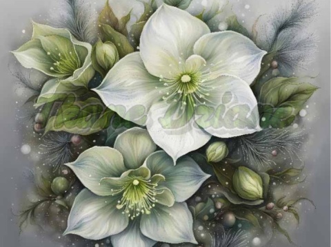 PANEL DRUKOWANY ŚWIĄTECZNE KWIATY NR 10