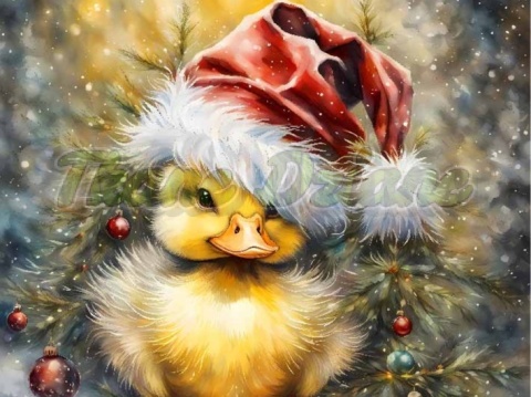 PANEL DRUKOWANY ŚWIĄTECZNE ZWIERZAKI- KACZUSZKA NR 12