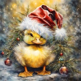 PANEL DRUKOWANY ŚWIĄTECZNE ZWIERZAKI- KACZUSZKA NR 12