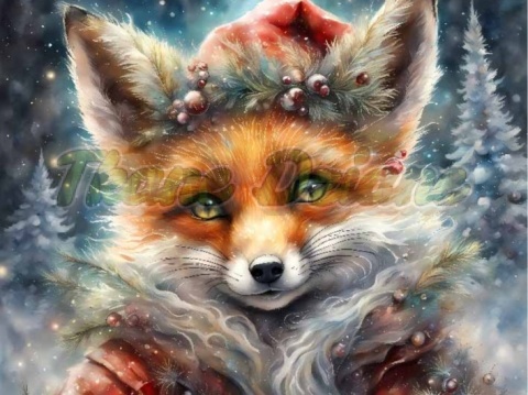 PANEL DRUKOWANY ŚWIĄTECZNE ZWIERZAKI- LIS NR 17