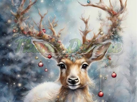 PANEL DRUKOWANY ŚWIĄTECZNE ZWIERZAKI- JELEŃ NR 13