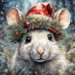 PANEL DRUKOWANY ŚWIĄTECZNE ZWIERZAKI- MYSZ NR 18