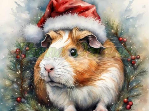 PANEL DRUKOWANY ŚWIĄTECZNE ZWIERZAKI- CHOMIK NR 20