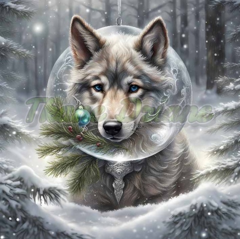 PANEL DRUKOWANY ŚWIĄTECZNE ZWIERZAKI Z BOMBKAMI NR 4