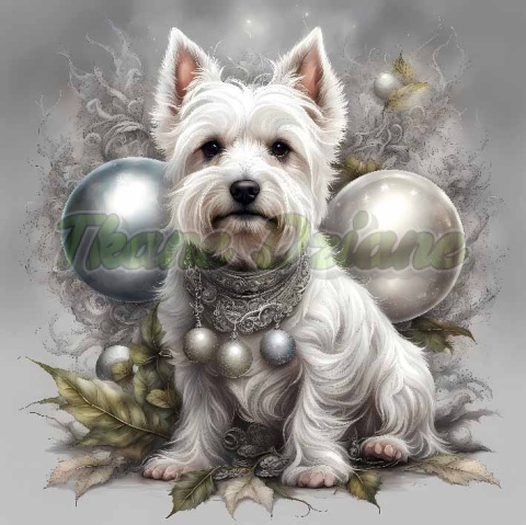 PANEL DRUKOWANY ŚWIĄTECZNE ZWIERZAKI Z BOMBKAMI NR 5