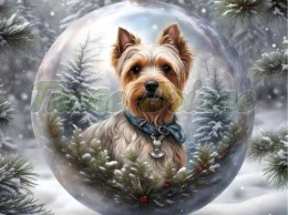 PANEL DRUKOWANY ŚWIĄTECZNE ZWIERZAKI Z BOMBKAMI NR 6