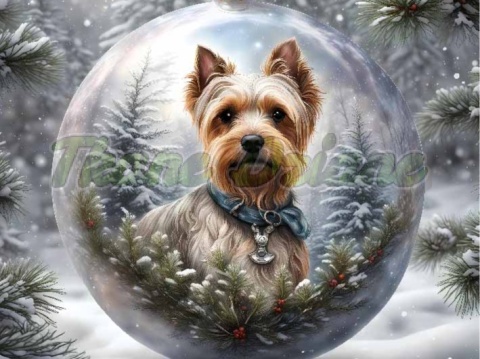 PANEL DRUKOWANY ŚWIĄTECZNE ZWIERZAKI Z BOMBKAMI NR 6