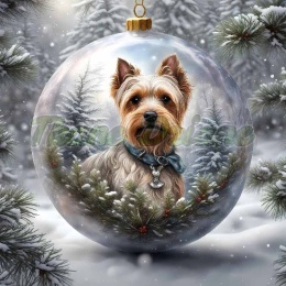 PANEL DRUKOWANY ŚWIĄTECZNE ZWIERZAKI Z BOMBKAMI NR 6