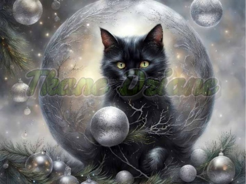 PANEL DRUKOWANY ŚWIĄTECZNE ZWIERZAKI Z BOMBKAMI NR 7