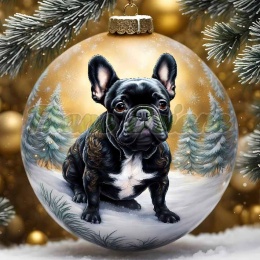 PANEL DRUKOWANY ŚWIĄTECZNE ZWIERZAKI Z BOMBKAMI NR 8