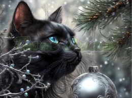 PANEL DRUKOWANY ŚWIĄTECZNE ZWIERZAKI Z BOMBKAMI NR 9