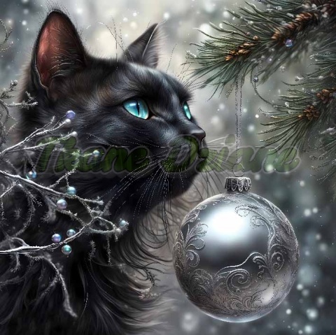 PANEL DRUKOWANY ŚWIĄTECZNE ZWIERZAKI Z BOMBKAMI NR 9