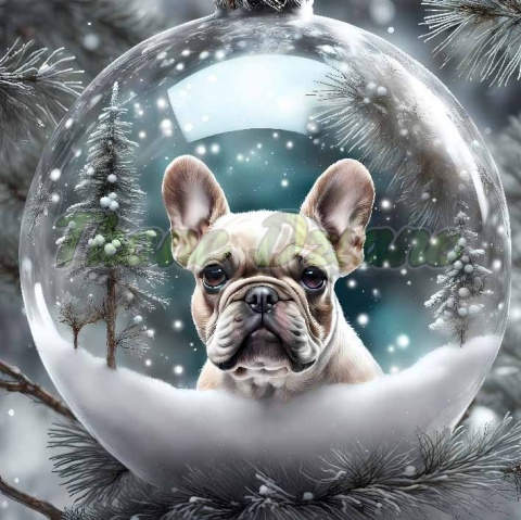 PANEL DRUKOWANY ŚWIĄTECZNE ZWIERZAKI Z BOMBKAMI NR 10