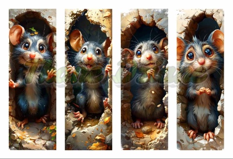 PANEL DRUKOWANY ZAKŁADKI DO KSIĄŻEK -MYSZY