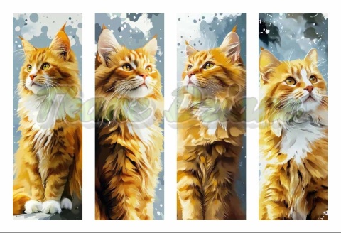 PANEL DRUKOWANY ZAKŁADKI DO KSIĄŻEK -KOT RUDY