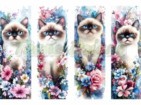 PANEL DRUKOWANY ZAKŁADKI DO KSIĄŻEK -KOT RAGDOLL