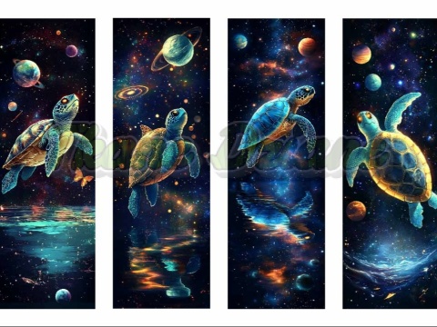 PANEL DRUKOWANY ZAKŁADKI DO KSIĄŻEK -ŻÓŁWIE