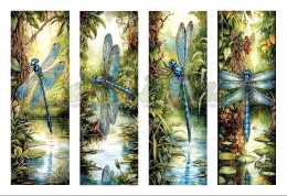 PANEL DRUKOWANY ZAKŁADKI DO KSIĄŻEK -WAŻKI NIEBIESKIE