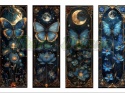 PANEL DRUKOWANY ZAKŁADKI DO KSIĄŻEK -KSIĘŻYCOWE MOTYLE
