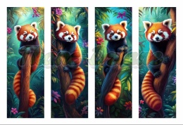 PANEL DRUKOWANY ZAKŁADKI DO KSIĄŻEK -RED PANDA