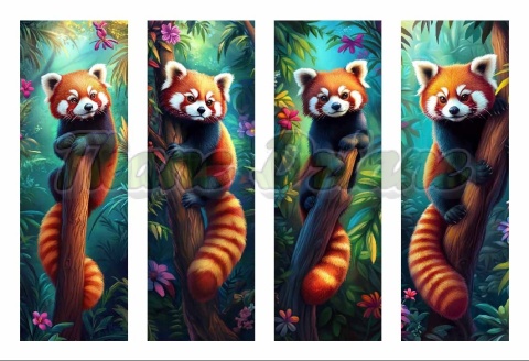 PANEL DRUKOWANY ZAKŁADKI DO KSIĄŻEK -RED PANDA