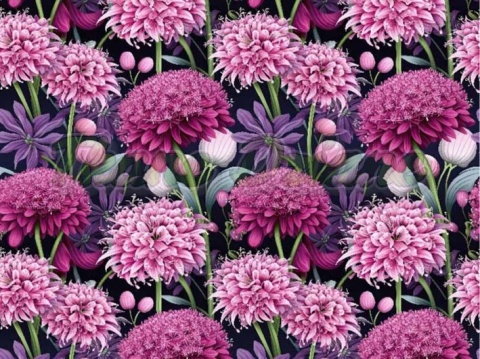 TKANINA DRUKOWANA KWIATY NR 5