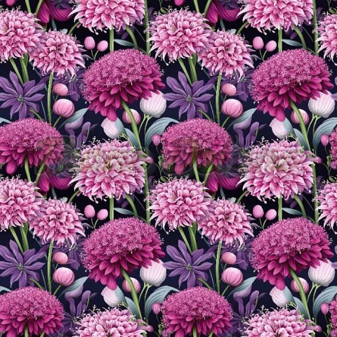 TKANINA DRUKOWANA KWIATY NR 5