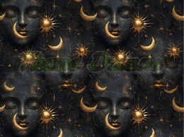 TKANINA DRUKOWANA ASTRONOMIA NR 7 mały wzór