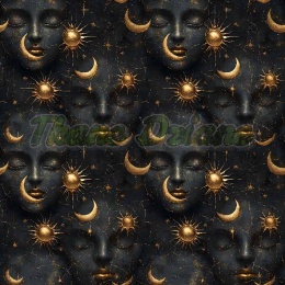 TKANINA DRUKOWANA ASTRONOMIA NR 7 mały wzór