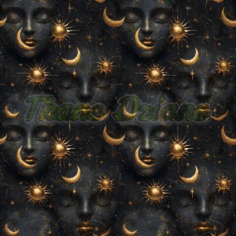 TKANINA DRUKOWANA ASTRONOMIA NR 7 mały wzór