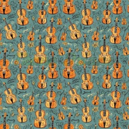 TKANINA DRUKOWANA GITARY NR 9