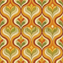 TKANINA DRUKOWANA RETRO NR 15