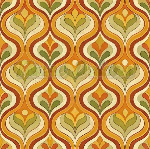 TKANINA DRUKOWANA RETRO NR 15