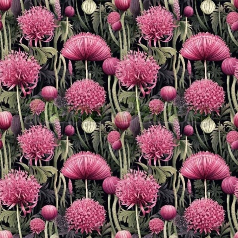 TKANINA DRUKOWANA KWIATY NR 6