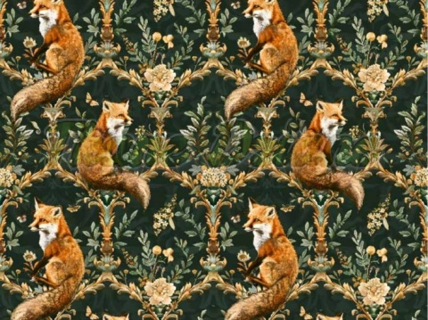 TKANINA DRUKOWANA LISY NR 2