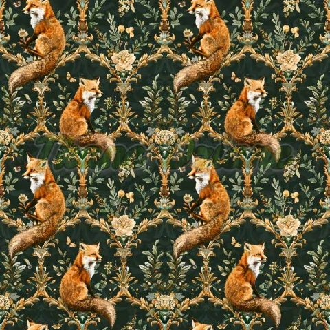 TKANINA DRUKOWANA LISY NR 2