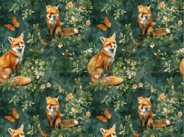 TKANINA DRUKOWANA LISY NR 3