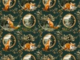 TKANINA DRUKOWANA LISY NR 4