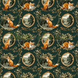 TKANINA DRUKOWANA LISY NR 4