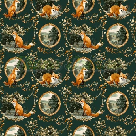 TKANINA DRUKOWANA LISY NR 4