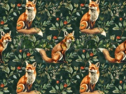 TKANINA DRUKOWANA LISY NR 5