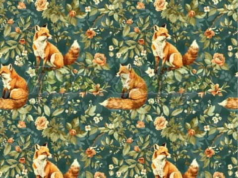 TKANINA DRUKOWANA LISY NR 7