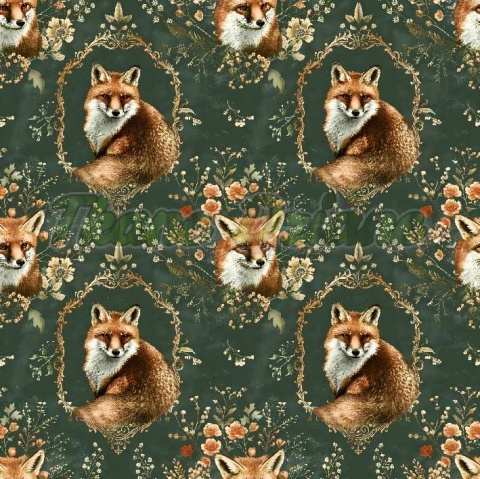 TKANINA DRUKOWANA LISY NR 9