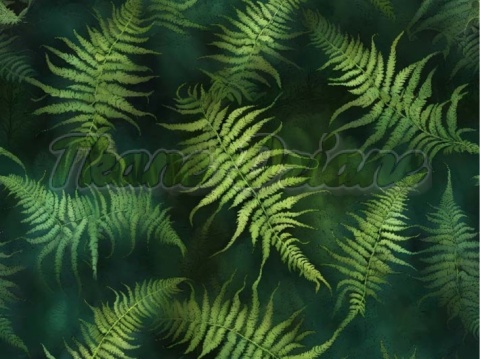 TKANINA DRUKOWANA PAPROĆ NR 17