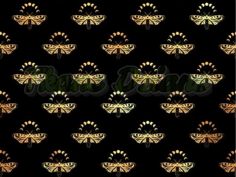 TKANINA DRUKOWANA ZŁOTE ĆMY NR 3