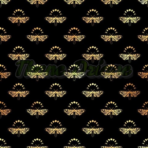 TKANINA DRUKOWANA ZŁOTE ĆMY NR 3