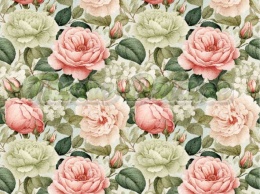 TKANINA DRUKOWANA RÓŻE NR 12