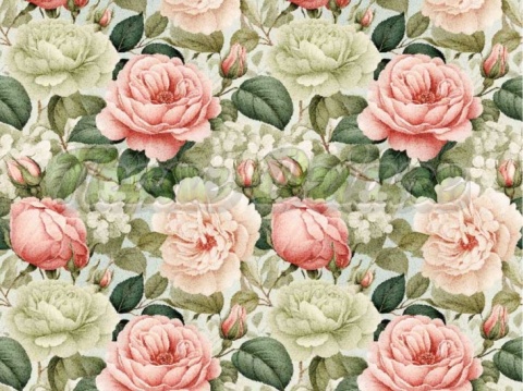 TKANINA DRUKOWANA RÓŻE NR 12