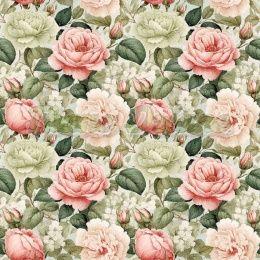 TKANINA DRUKOWANA RÓŻE NR 12
